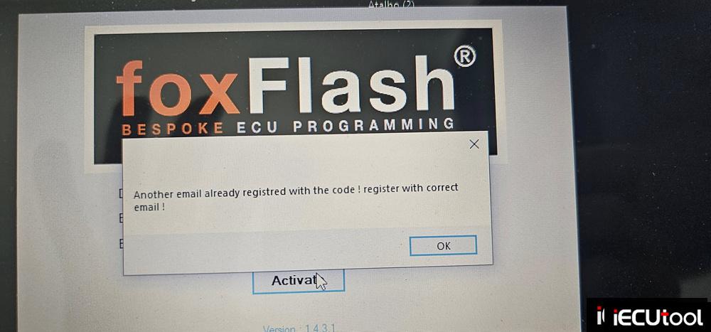 Foxflash Another Email Already Registered with the Code