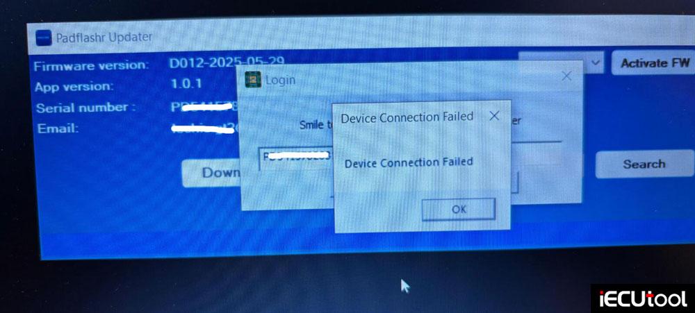 padflash-device-connection-failed