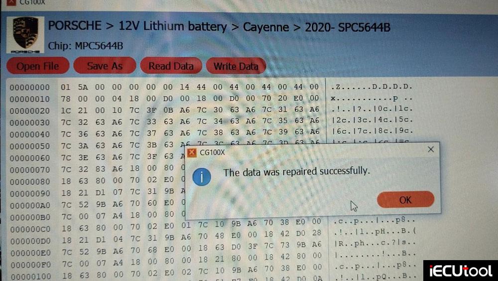CG100X-Porsche-lithium-battery-repair-2