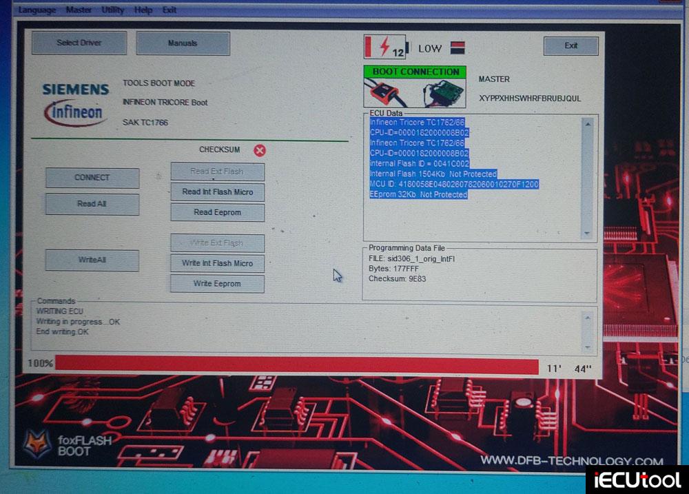 foxflash clone renault sid306 ecu 3