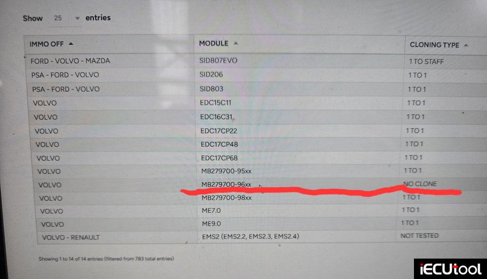 Volvo XC 60 DENSO MB279700 96xx cloning 2 Volvo XC 60 DENSO MB279700 96xx cloning 2