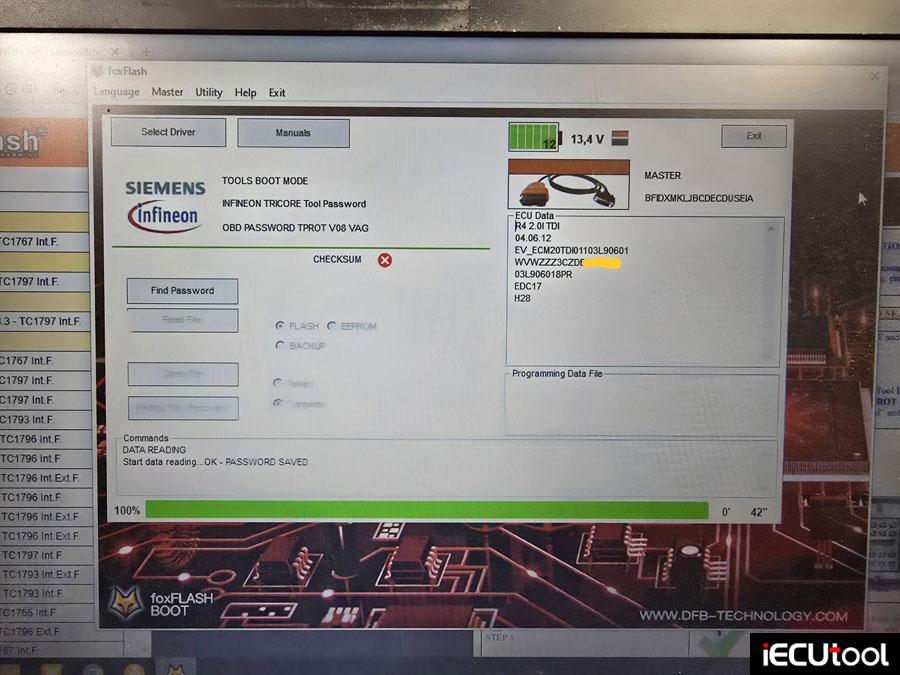 Foxflash clone vw passat b7 edc17c46 ecu 5