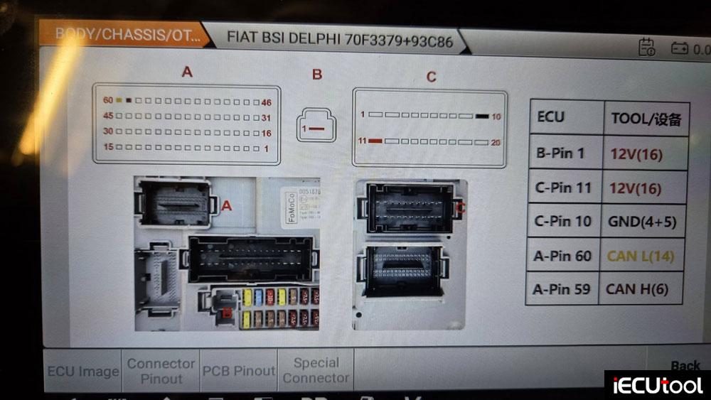 obdstar dc706 ford ka bsi 3