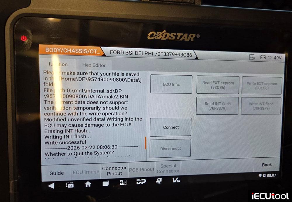 obdstar dc706 ford ka bsi 4