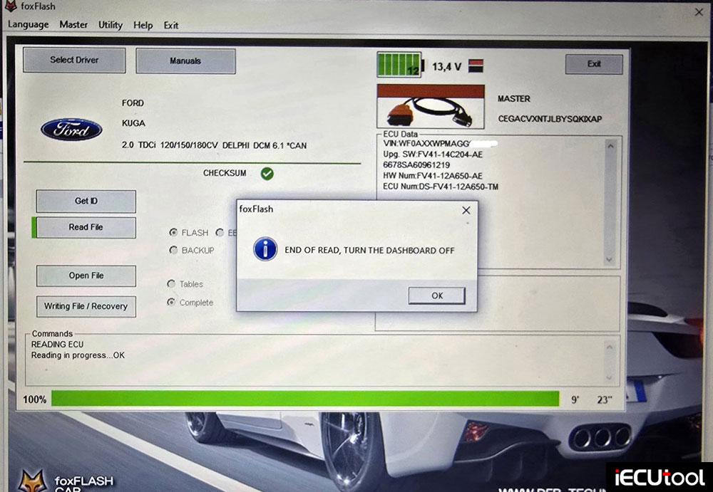 foxflash Ford Kuga 2016 dcm6.1 ecu 3