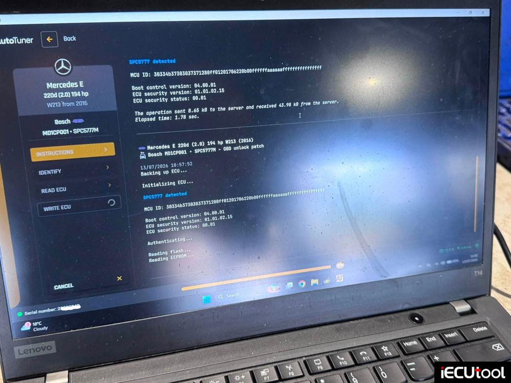 Autotuner Mercedes W213 MD1CP001 ECU 4