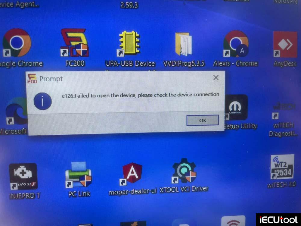 cg fc200 failed to open device
