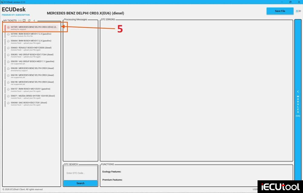 create ecudesk ticket 2