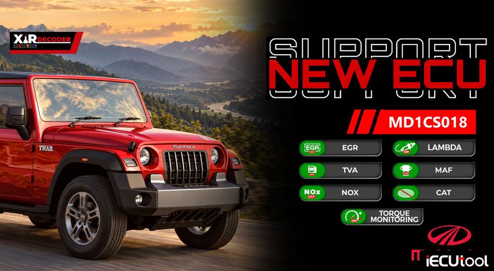 Xirdecoder update MAHINDRA MD1CS018 ecu